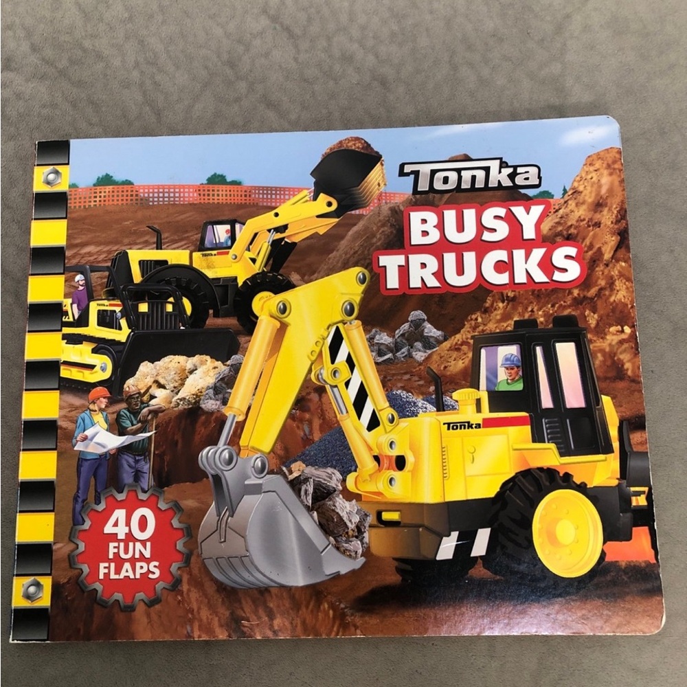 Tonka Yellow Excavator Busy Trucks Board Book with flaps